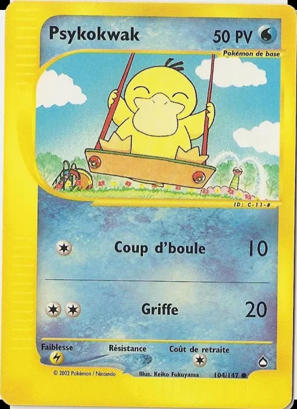 Carte Pokémon Psykokwak #104 — Aquapolis