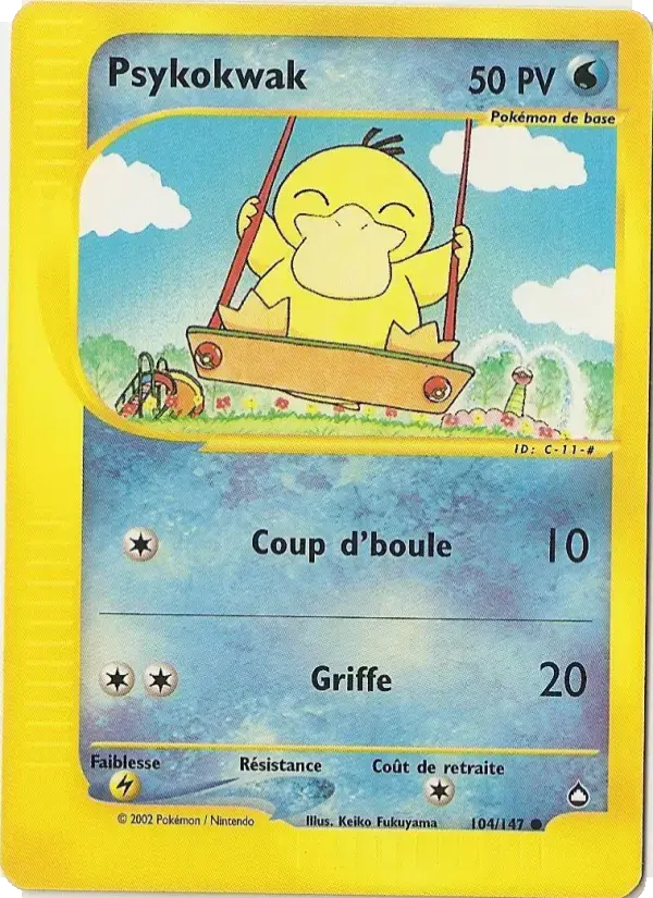 Carte Pokémon Psykokwak #104 — Aquapolis