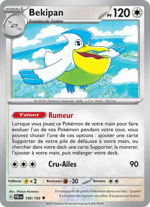 Carte Pokémon Bekipan #159 — Évolutions à Paldea