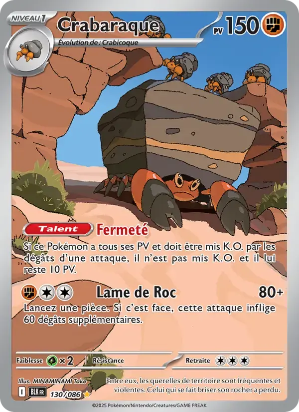 Carte Pokémon Crabaraque #130 — Foudre Noire