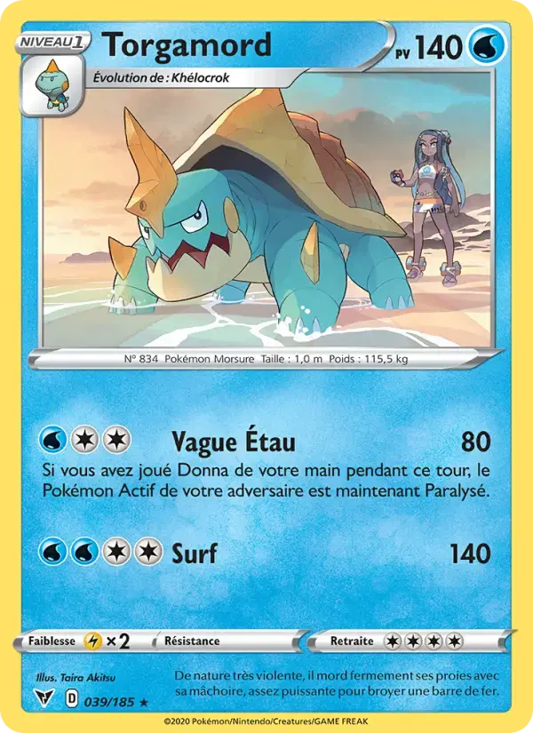 Carte Pokémon Torgamord #39 — Voltage Éclatant