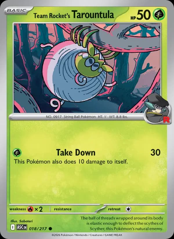 Team Rocket's Tarountula #018 — Ascended Heroes