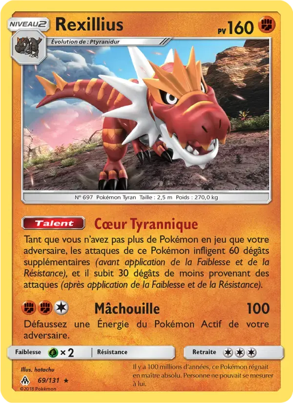 Carte Pokémon Rexillius #69 — Lumière Interdite