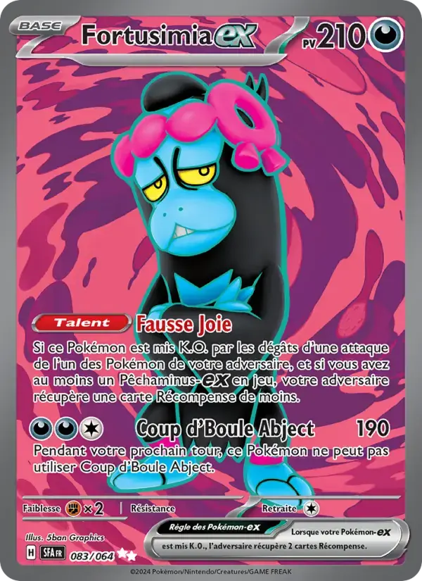Carte Pokémon Fortusimia-ex #083 — Fable Nébuleuse