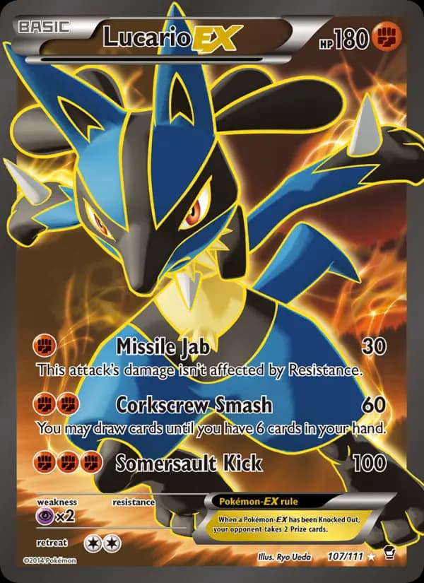Lucario EX #107 — Furious Fists