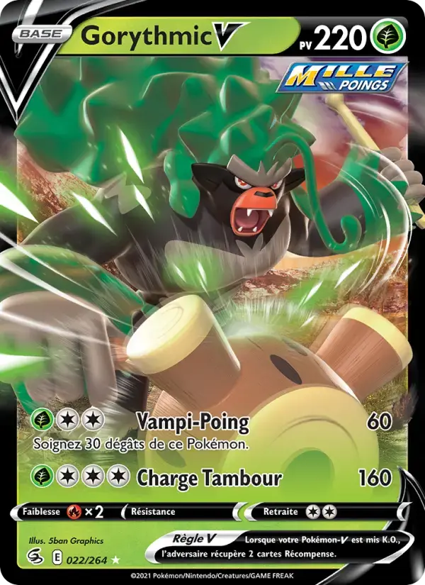 Carte Pokémon Gorythmic V #22 — Poing de Fusion