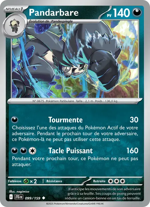 Carte Pokémon Pandarbare #099 — Aventures Ensemble