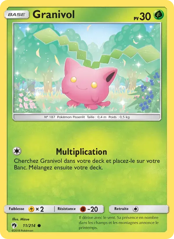 Carte Pokémon Granivol #11 — Tonnerre Perdu
