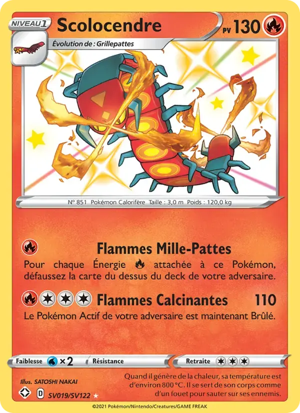 Carte Pokémon Scolocendre #SV019 — Destinées Radieuses
