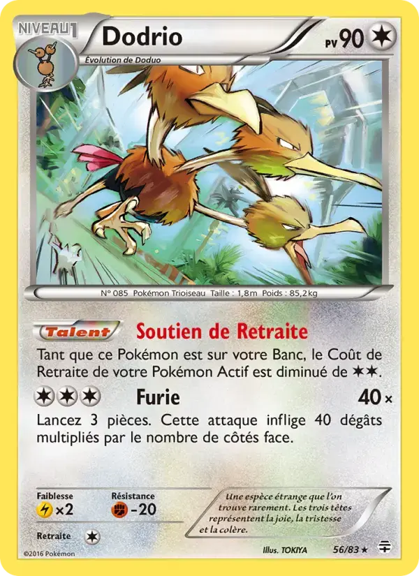 Carte Pokémon Dodrio #56 — Générations