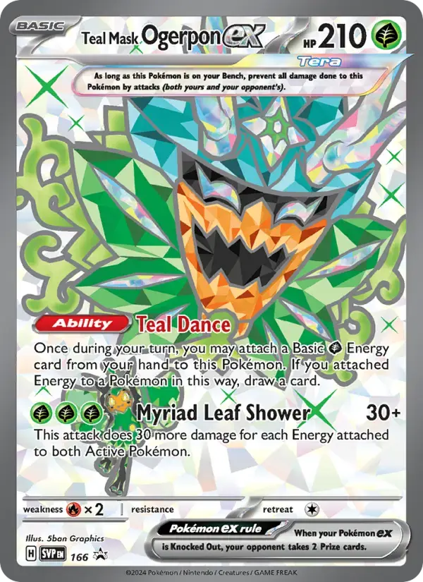 Teal Mask Ogerpon ex #166 — Scarlet & Violet Promos