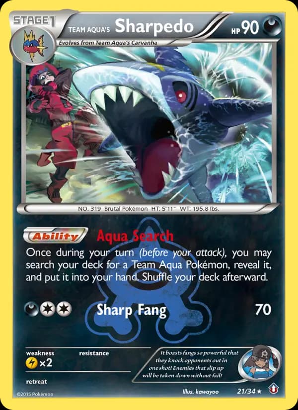 Team Aqua's Sharpedo #21 — Double Crisis