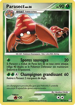 Carte Pokémon Parasect #58 — Trésors Mystérieux