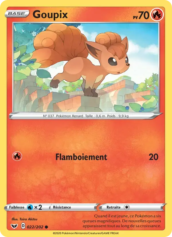 Carte Pokémon Goupix #22 — Épée et Bouclier