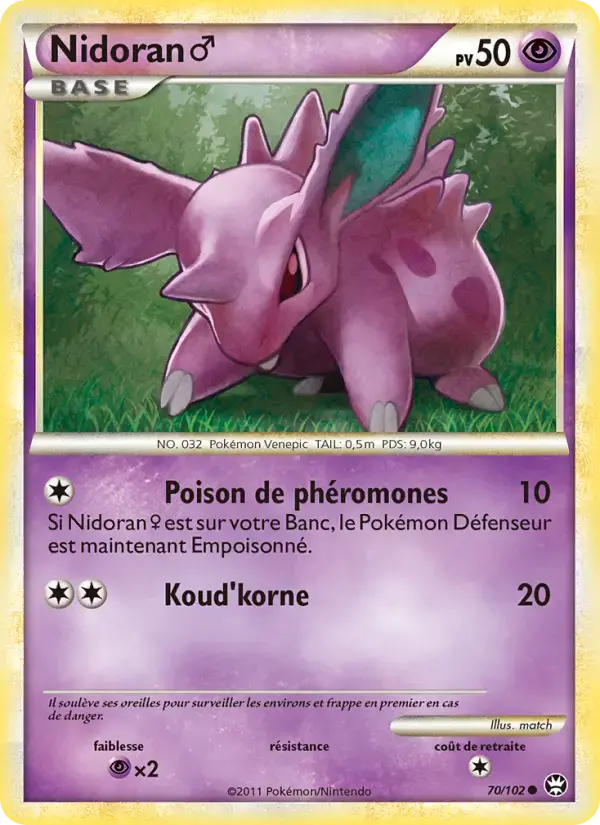 Carte Pokémon Nidoran♂ #70 — Triomphe