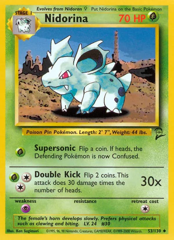 Nidorina #53 — Base Set 2