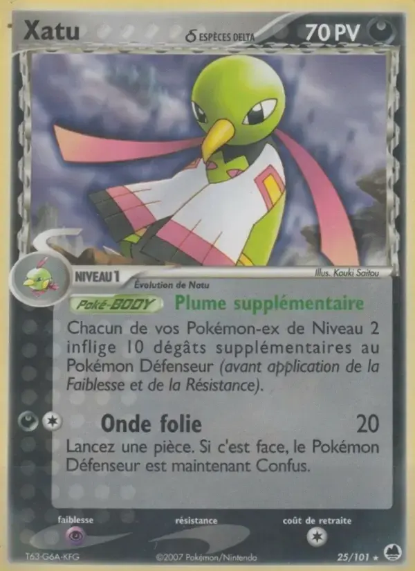 Carte Pokémon Xatu δ #025 — Île des Dragons