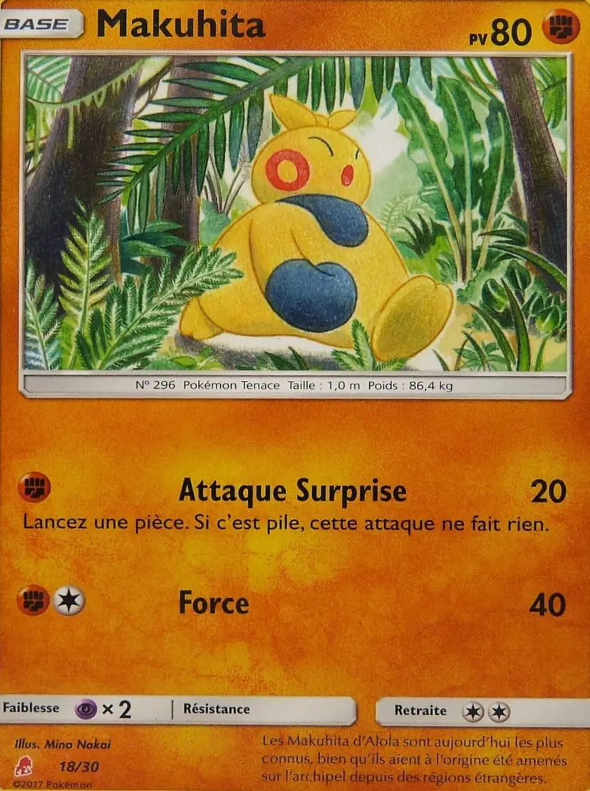 Carte Pokémon Makuhita #18 — Kit du Dresseur SL (Lougarox)