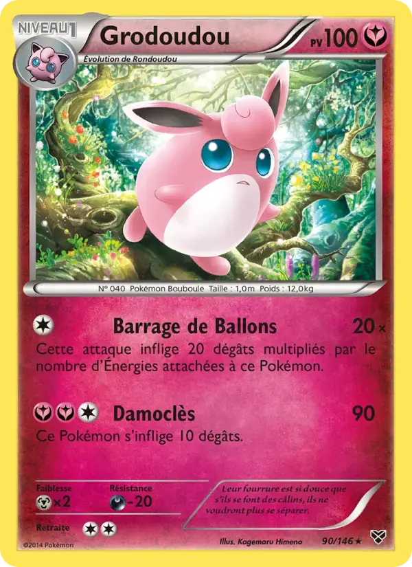 Carte Pokémon Grodoudou #90 — XY
