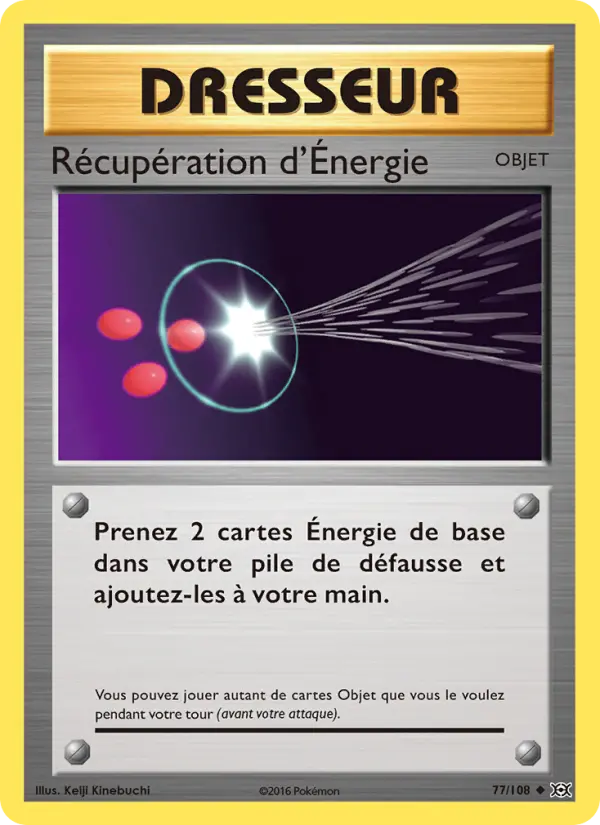 Carte Pokémon Récupération d'Énergie #77 — Évolutions XY