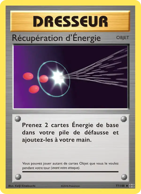 Carte Pokémon Récupération d'Énergie #77 — Évolutions XY