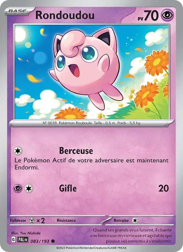 Carte Pokémon Rondoudou #083 — Évolutions à Paldea