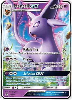 Carte Pokémon Mentali GX #SM35 — Promos Soleil et Lune