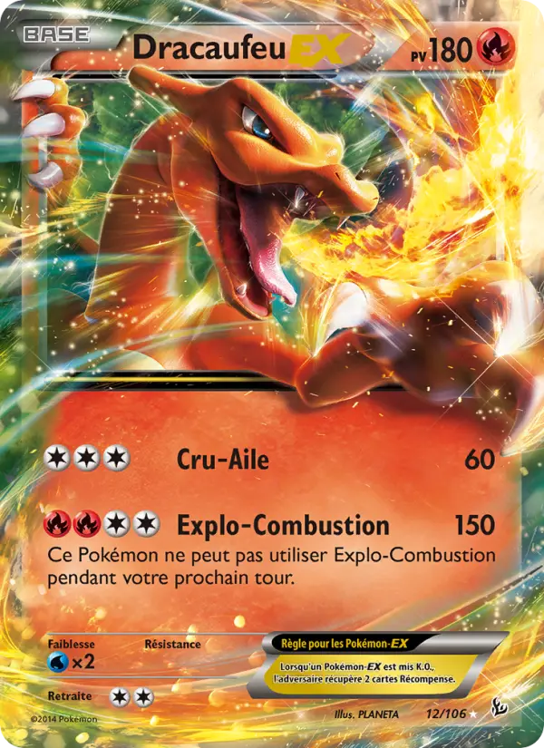 Carte Pokémon Dracaufeu EX #12 — Étincelles