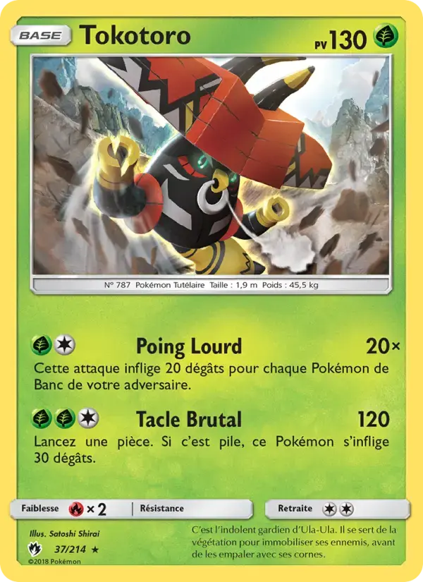 Carte Pokémon Tokotoro #37 — Tonnerre Perdu