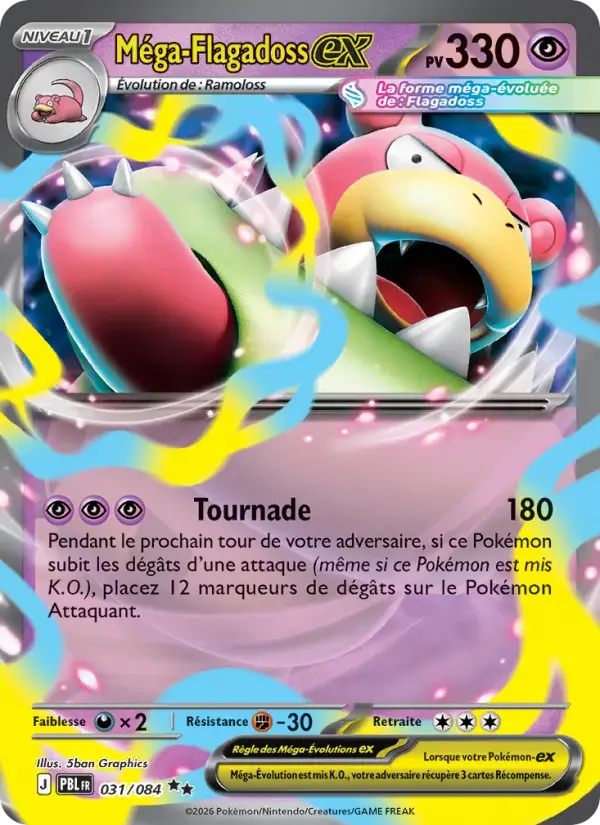 Carte Pokémon Méga-Flagadoss-ex #031 — Nuit Noire