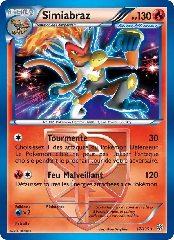 Carte Pokémon Simiabraz #17 — Tempête Plasma