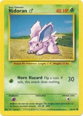 Nidoran♂ #55 — Base Set