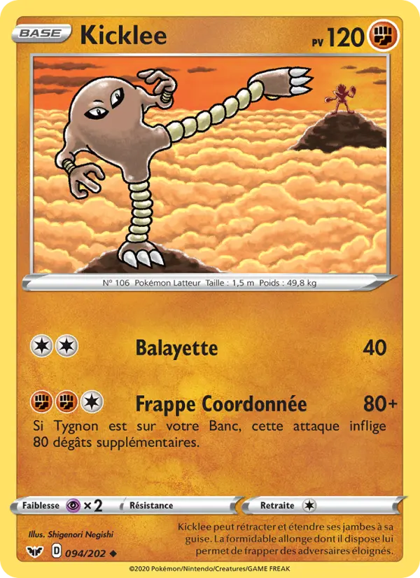 Carte Pokémon Kicklee #94 — Épée et Bouclier