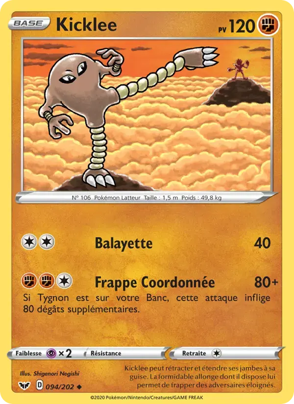 Carte Pokémon Kicklee #94 — Épée et Bouclier