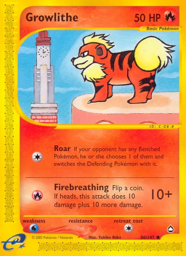 Growlithe #80 — Aquapolis