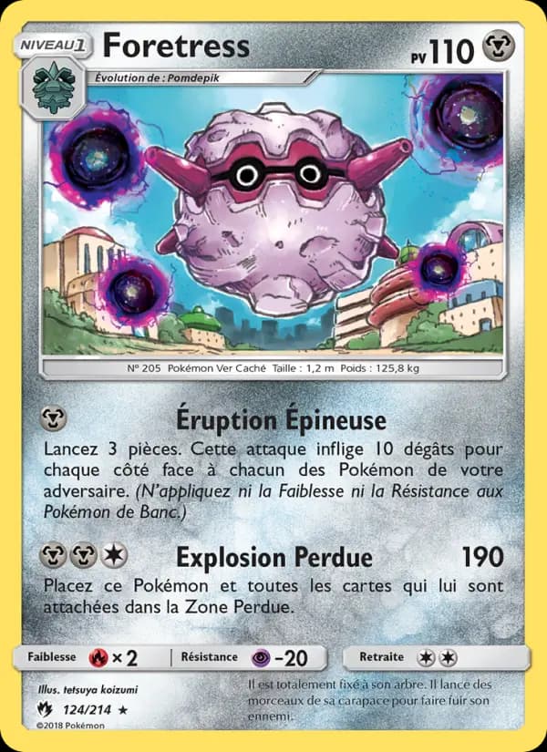 Carte Pokémon Foretress #124 — Tonnerre Perdu
