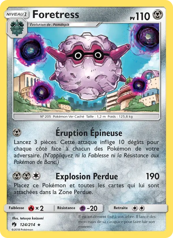 Carte Pokémon Foretress #124 — Tonnerre Perdu