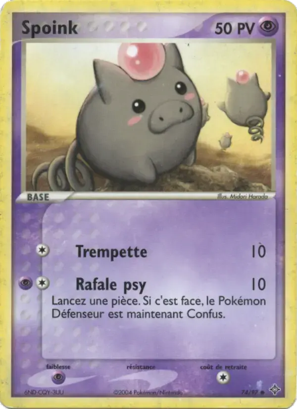 Carte Pokémon Spoink #74 — Dragon