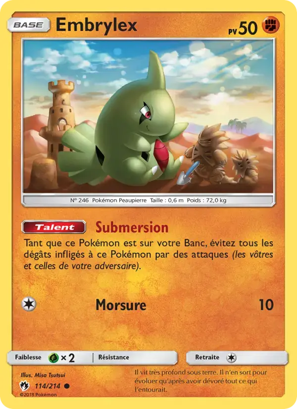 Carte Pokémon Embrylex #114 — Tonnerre Perdu