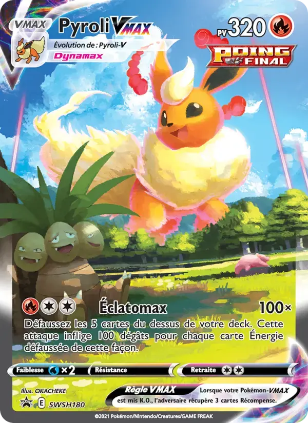 Carte Pokémon Pyroli VMAX #SWSH180 — Promos Épée et Bouclier