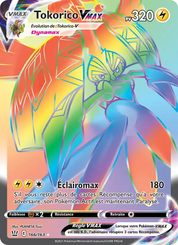 Carte Pokémon Tokorico VMAX #166 — Styles de Combat