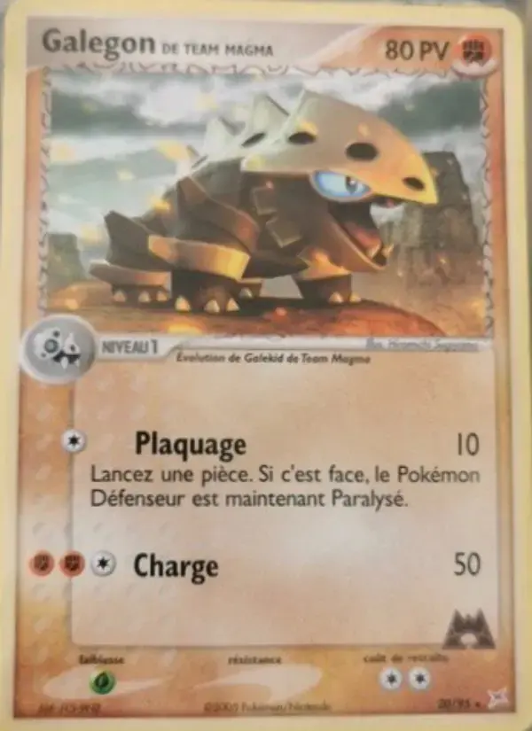 Carte Pokémon Galegon de Team Magma #20 — Team Magma vs Team Aqua