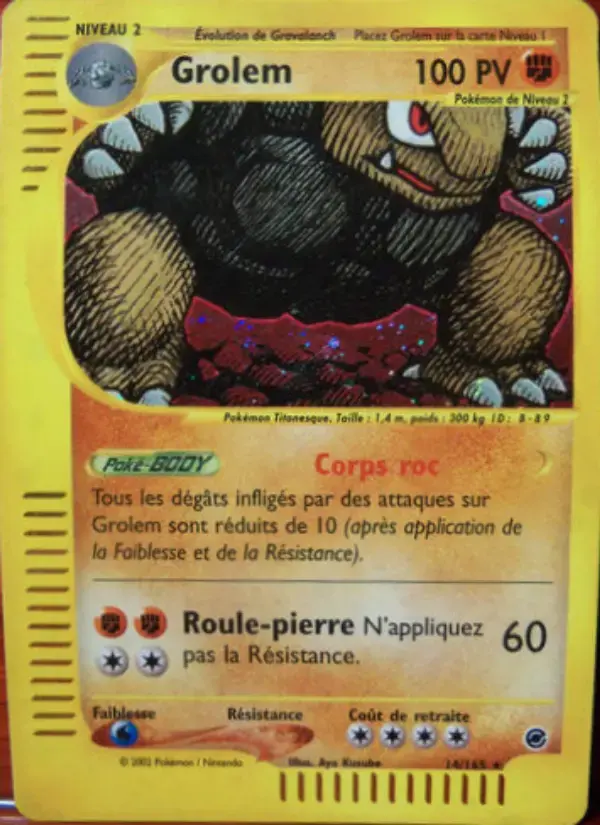 Carte Pokémon Grolem #14 — Expédition