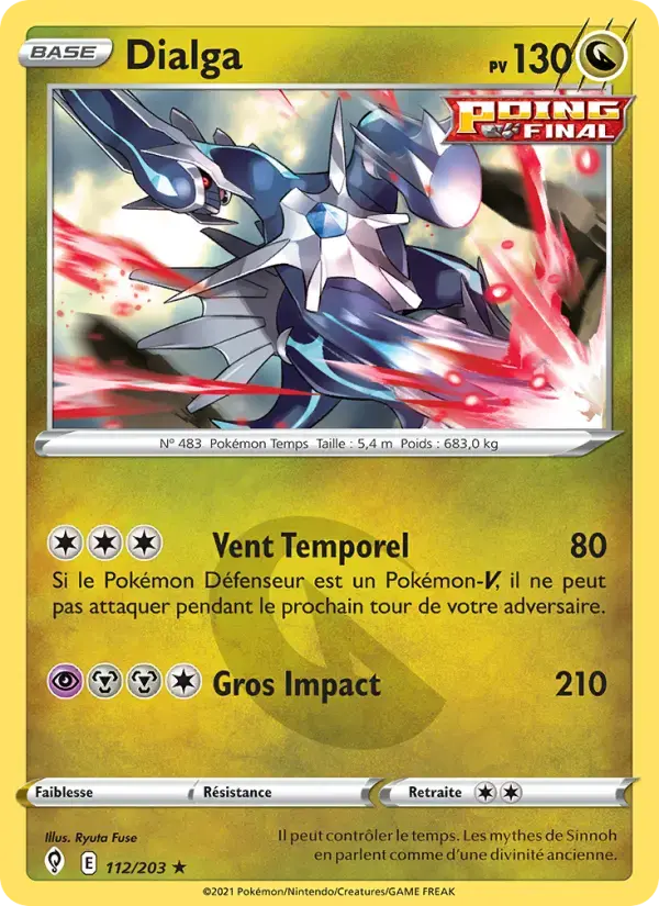 Carte Pokémon Dialga #112 — Évolution Céleste