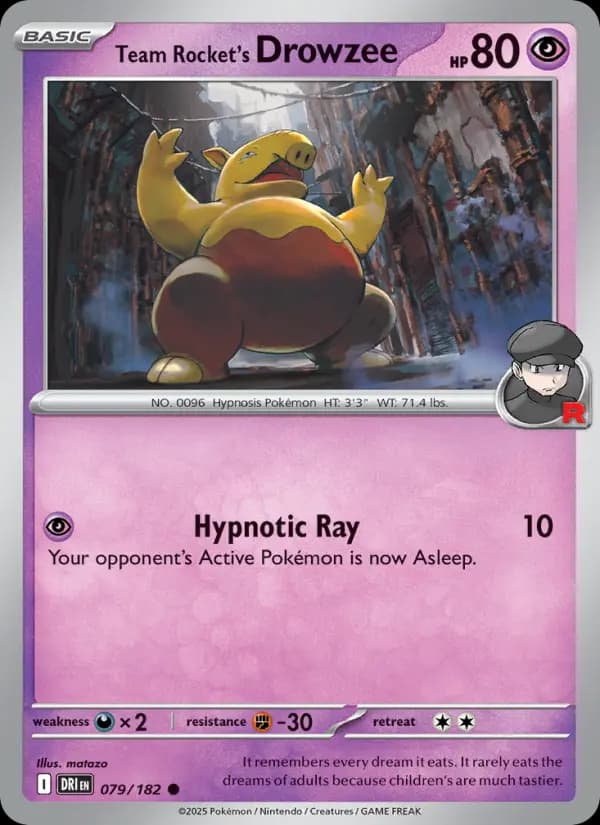 Team Rocket's Drowzee #079 — Destined Rivals