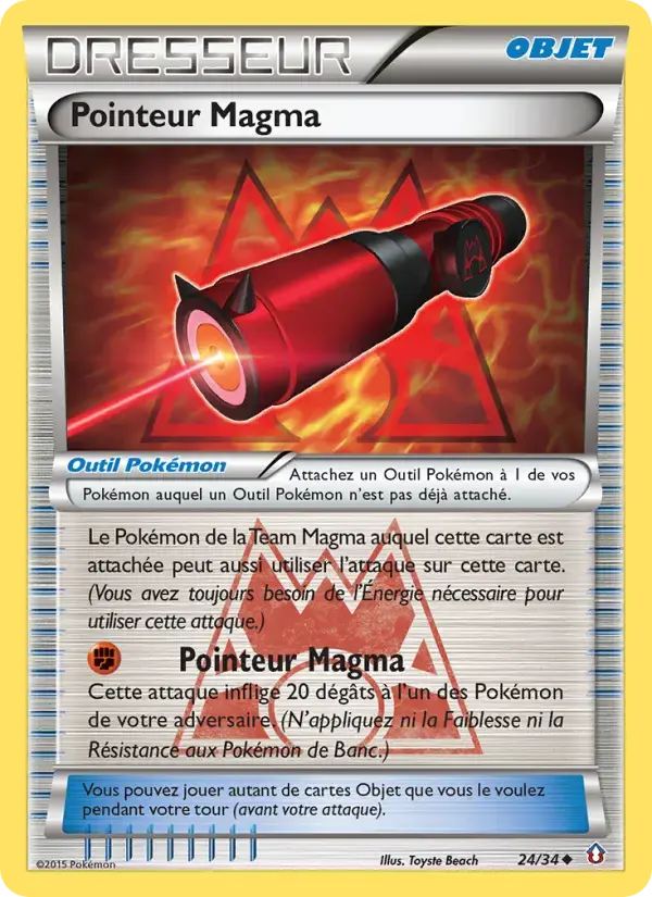 Carte Pokémon Pointeur Magma #24 — Double Danger