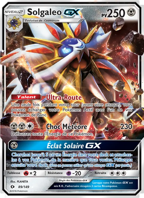Carte Pokémon Solgaleo GX #89 — Soleil et Lune