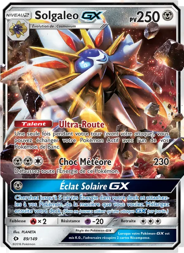Carte Pokémon Solgaleo GX #89 — Soleil et Lune
