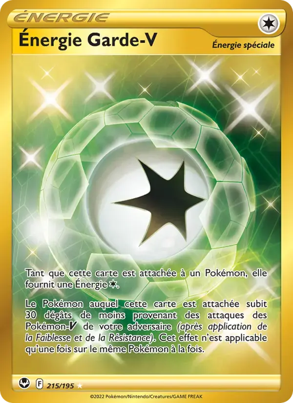 Carte Pokémon Énergie Garde V #215 — Tempête Argentée