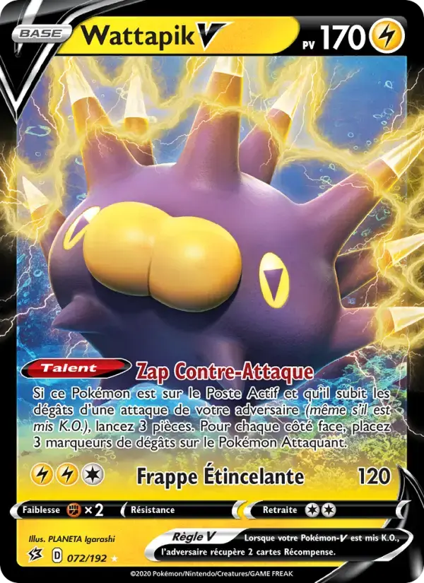 Carte Pokémon Wattapik V #72 — Clash des Rebelles